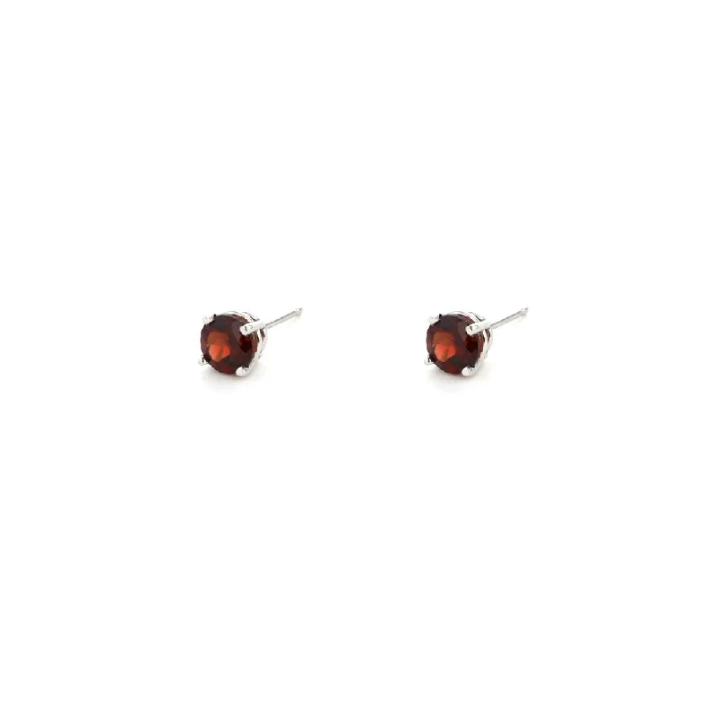 Elegant Jewelry, Affordable Luxury – Shop Now 5MM Garnet Stud Earrings