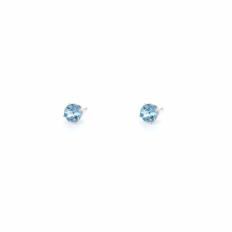 Luxury Meets Affordability – Jewelry Sale Now Live 6MM Aquamarine Stud Earrings | 10278157