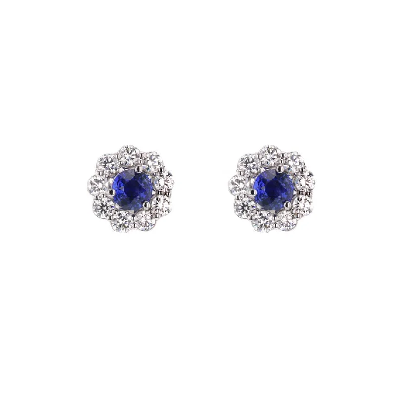 Bestselling Jewelry At Special Promotional Rates Blue Sapphire Stud Earrings & Diamond Jackets