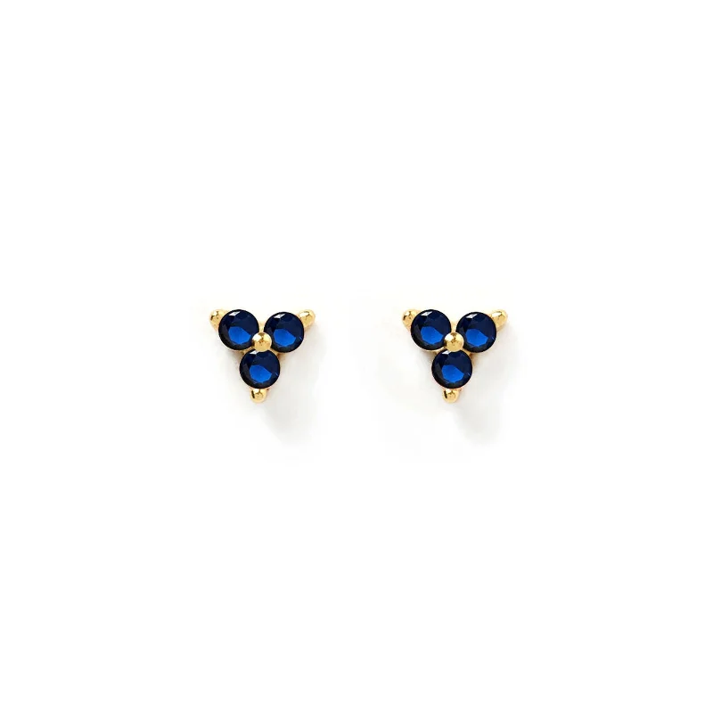 Fashion-Forward Geometric Jewelry For Contemporary Style Cassia Stud Earrings - Sapphire