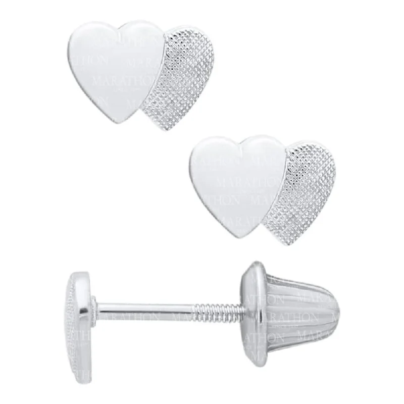 Seasonal Jewelry Deals – Elevate Your Style Children's Silver Heart Stud Earrings