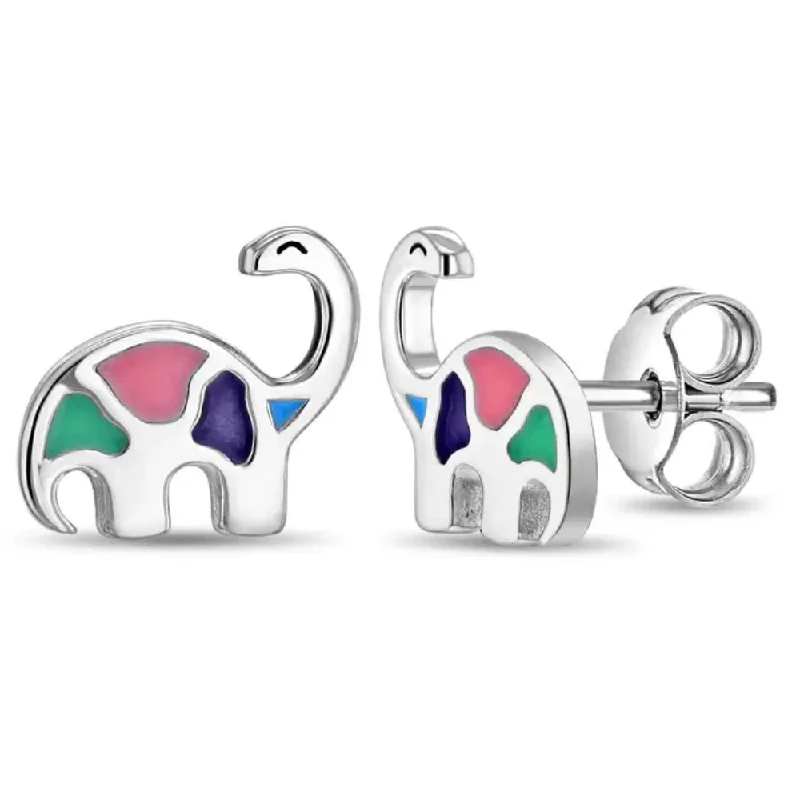 Best Jewelry Deals – Shop Premium Pieces At Great Prices Children's Sterling Silver Dinosaur Enamel Stud Earrings