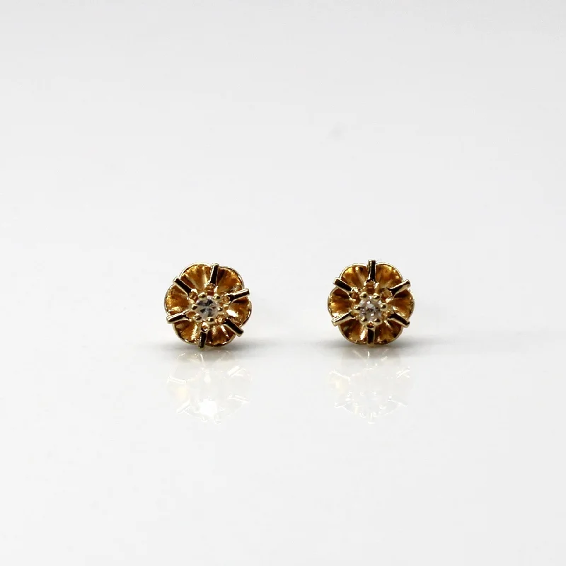 Celebrate Every Occasion With Sparkling Savings Claw Set Diamond Stud Earrings | 0.04ctw |