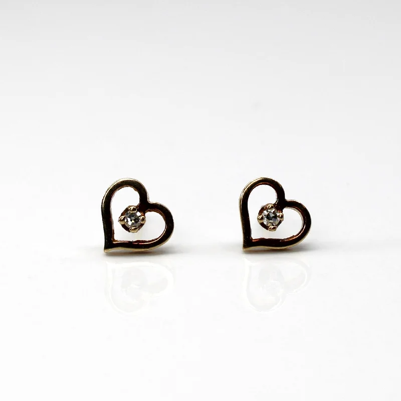 Luxury Meets Affordability – Jewelry Sale Live Now Diamond Heart Stud Earrings | 0.03ctw |