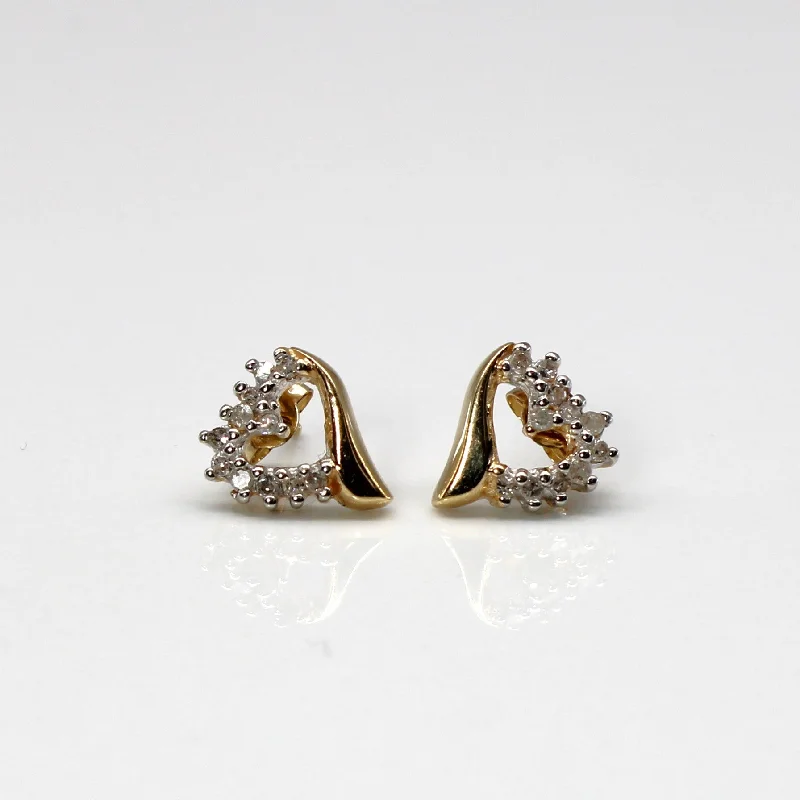 Fashion-Forward Jewelry At Exclusive Discounts Diamond Heart Stud Earrings | 0.11ctw |