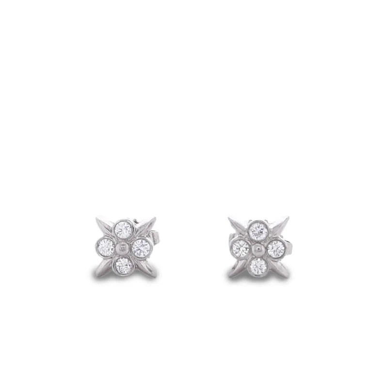 Stunning Jewelry At Even More Stunning Prices Estate Tiffany & Co. Platinum Diamond Stud Earrings