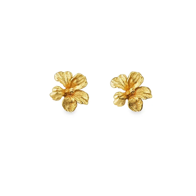 Sparkle For Less – Shop Our Limited-Time Jewelry Deals Gold Hibiscus Sweet Nectar Stud Earrings