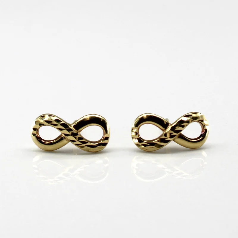 Bohemian-Inspired Jewelry For Free-Spirited Fashion Infinity Gold Stud Earrings