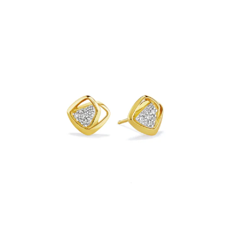 Elegant Jewelry, Exclusive Prices – Shop Now Judith Ripka 14k Selvaggia Stud Earrings with Diamonds