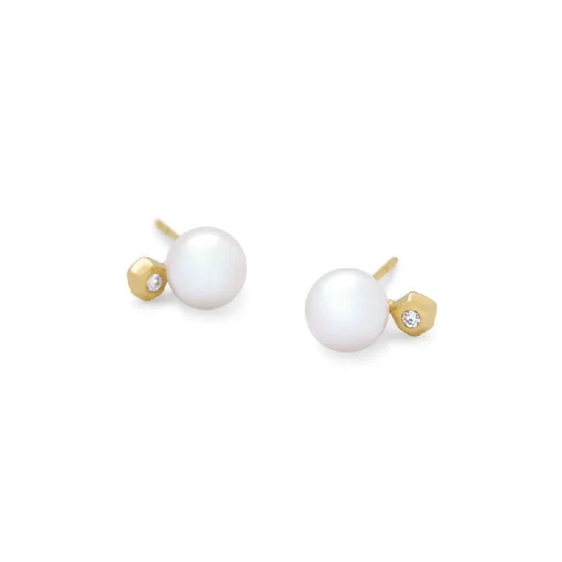 Limited-Time Offer On Premium Jewelry Collections Kendra Scott Cathleen 14k Yellow Gold Pearl Stud Earrings