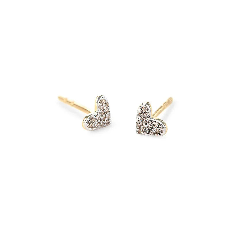 Limited-Time Jewelry Sale – Don't Miss These Deals Kendra Scott Heart 14k Yellow Gold Stud Earrings in White Diamond