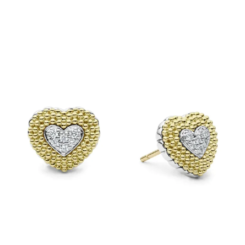 Best Jewelry Deals – Premium Quality At Exclusive Discounts Lagos Caviar Lux Diamond Heart Stud Earrings