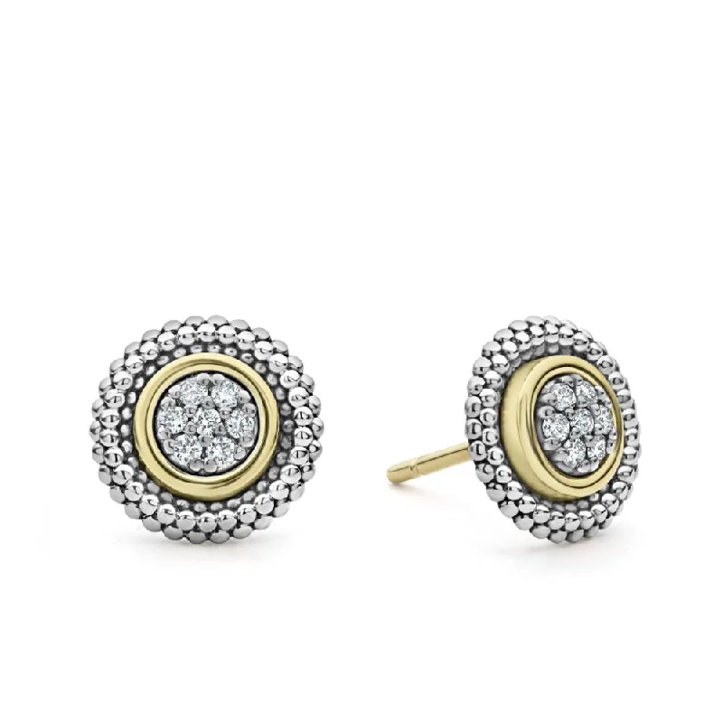 Shop Fine Jewelry With Amazing Deals Lagos Signature Caviar Beaded Diamond Stud Earrings