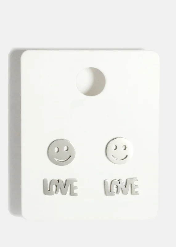 Limited-Stock Jewelry Sale – Once It's Gone, It's Gone Love and Smile Stud Earrings