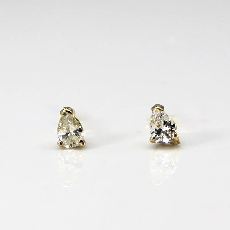 Handcrafted Jewelry Sale – Unique Designs At Low Prices Pear Diamond Stud Earrings | 0.28ctw |