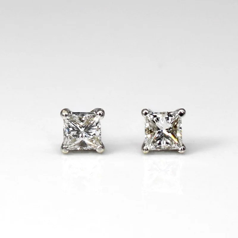 Shine Without Limits – Jewelry Sale Happening Now Canadian Princess Cut Diamond Stud Earrings | 0.54ctw SI2 E VG |