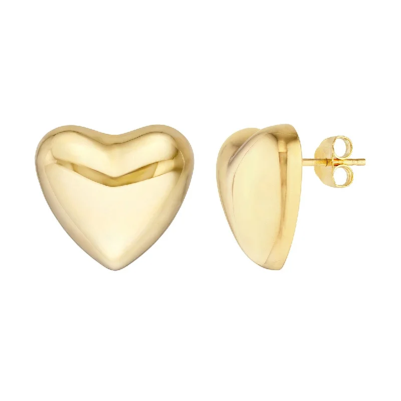 Chic And Stylish Jewelry At Exclusive Prices Puffed Heart Stud Earrings