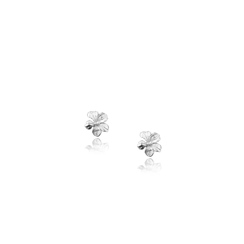 The Ultimate Jewelry Sale – Shop Premium Styles Silver Hibiscus Sweet Nectar Stud Earrings