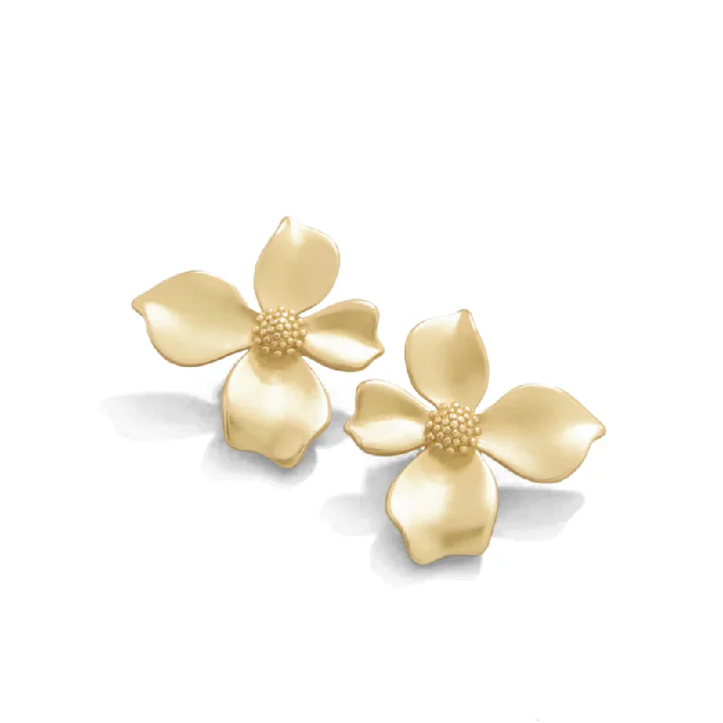 Seasonal Jewelry Deals – Elevate Your Style Spartina Wallflower Stud Earrings - Gold