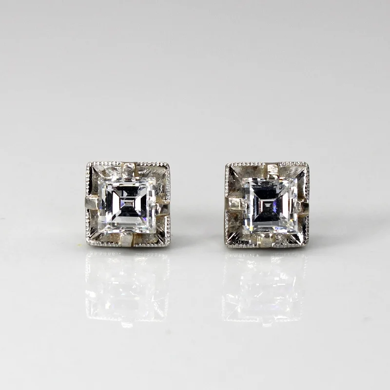 Seasonal Jewelry Deals – Elevate Your Style Square Diamond Stud Earrings | 0.74ctw |