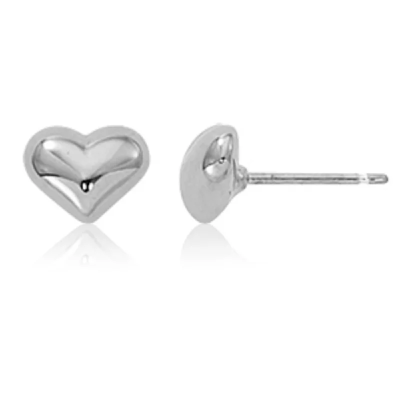 Shop Trending Jewelry With Exclusive Savings Sterling Silver Puffed Heart Stud Earrings