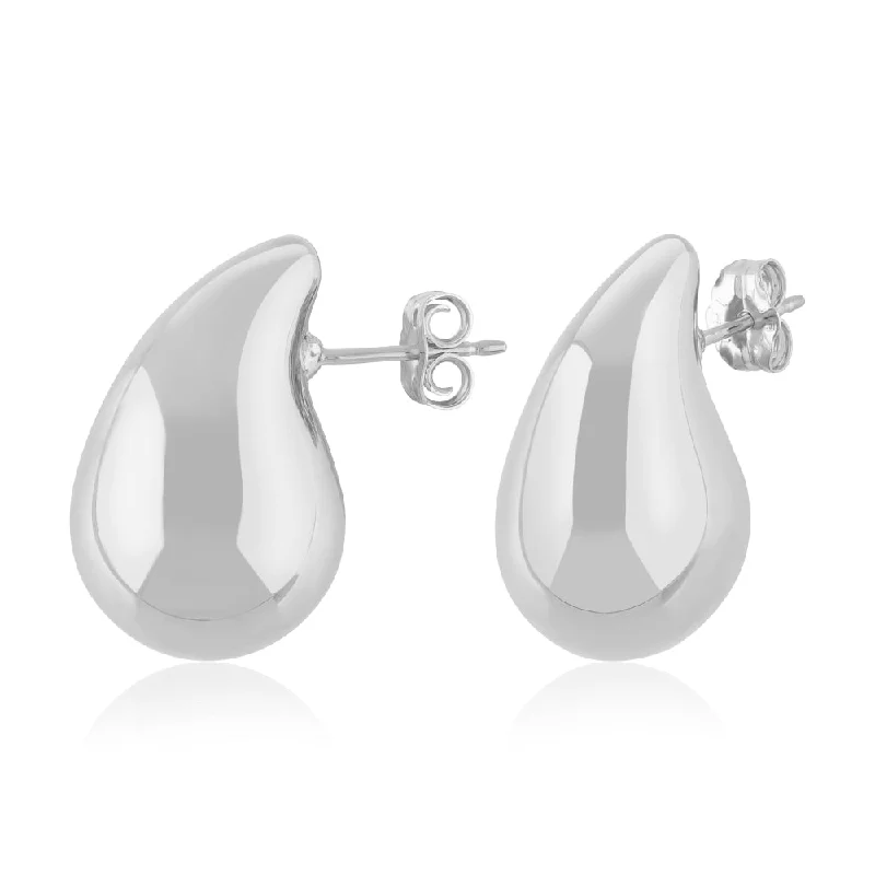 Luxury Jewelry Sale – Sparkle For Less Sterling Silver Small Teardrop Stud Earrings