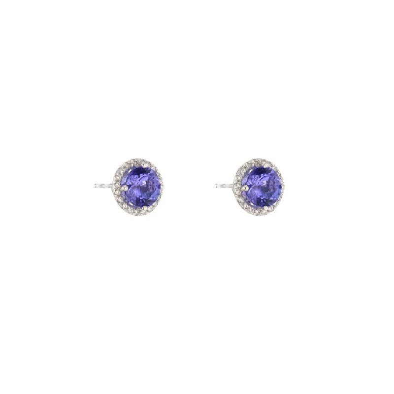 Affordable Luxury Jewelry For Every Occasion Tanzanite & Diamond Halo Stud Earrings