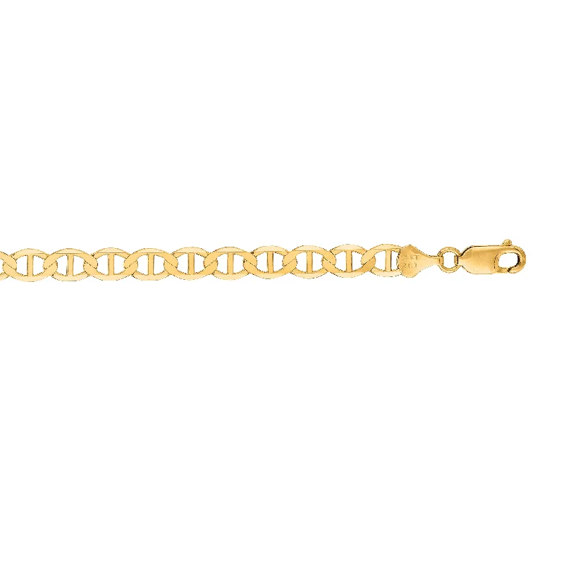 14K Gold 6.3mm Mariner Chain