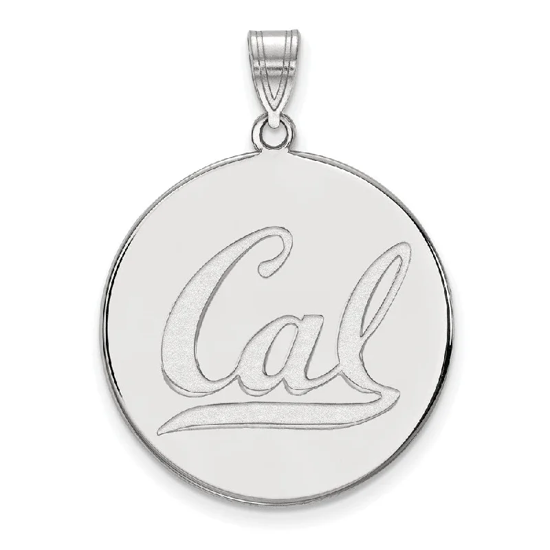 10k White Gold California Berkeley XL 'Cal' Disc Pendant