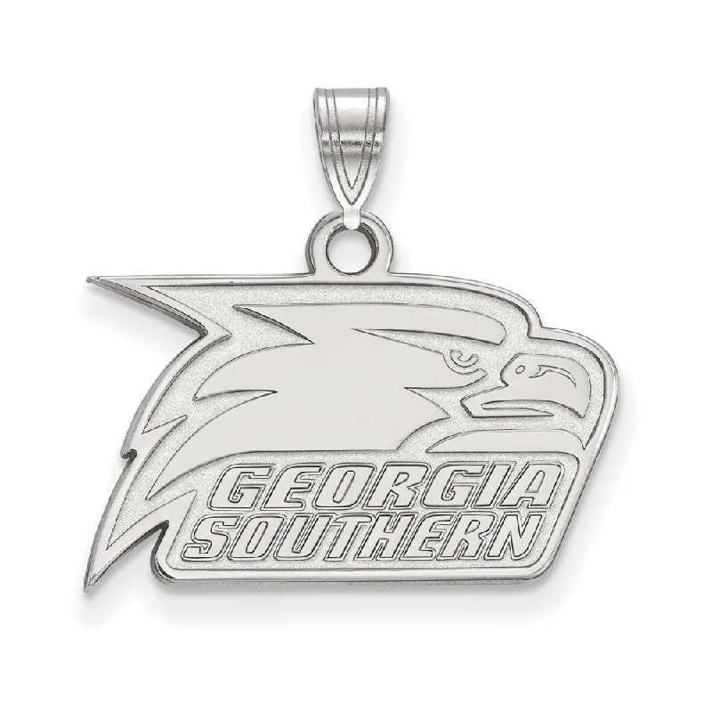 10k White Gold Georgia Southern U Small Mascot Logo Pendant