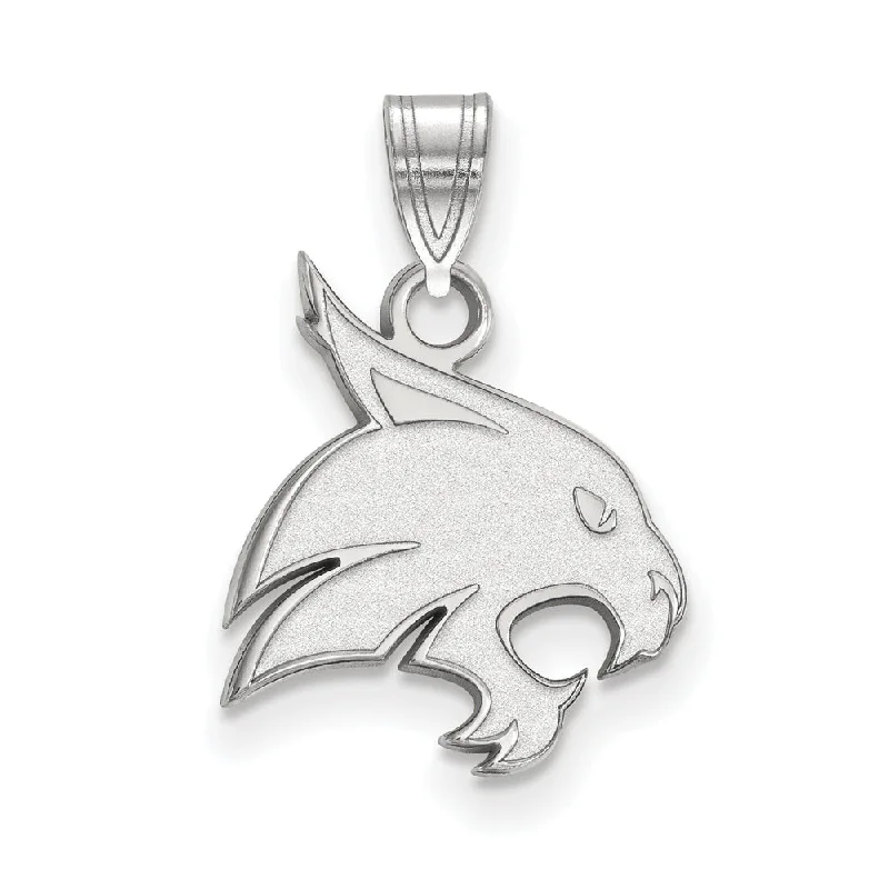 10k White Gold Texas State Medium Pendant