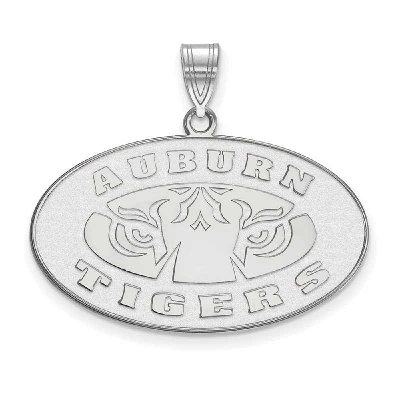 Sterling Silver Auburn U Large Logo Pendant