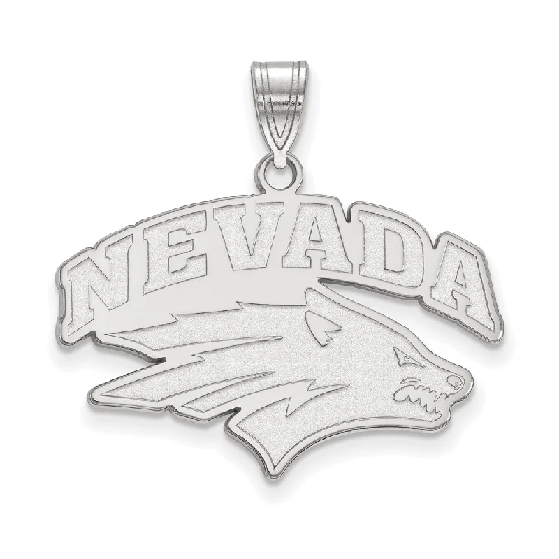 Sterling Silver U. of Nevada Large Logo Pendant